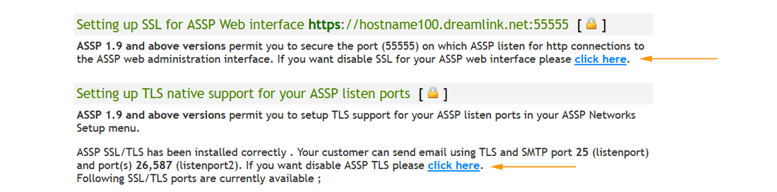 set SSL disabled